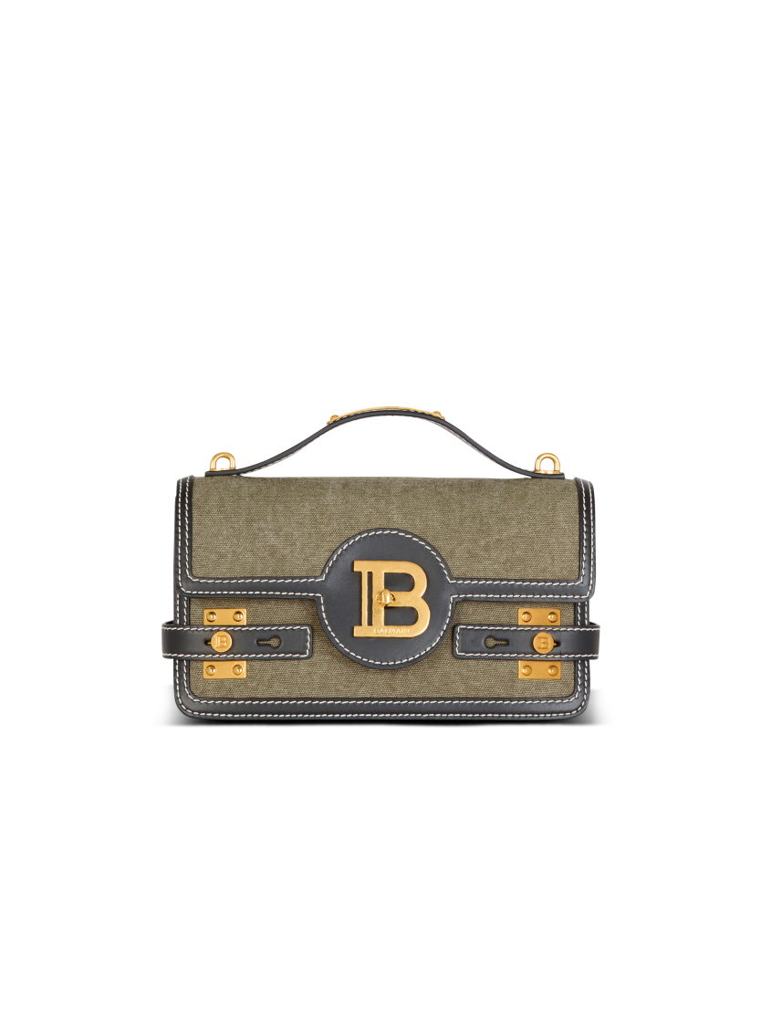B-Buzz Shoulder 24 leather and canvas bag