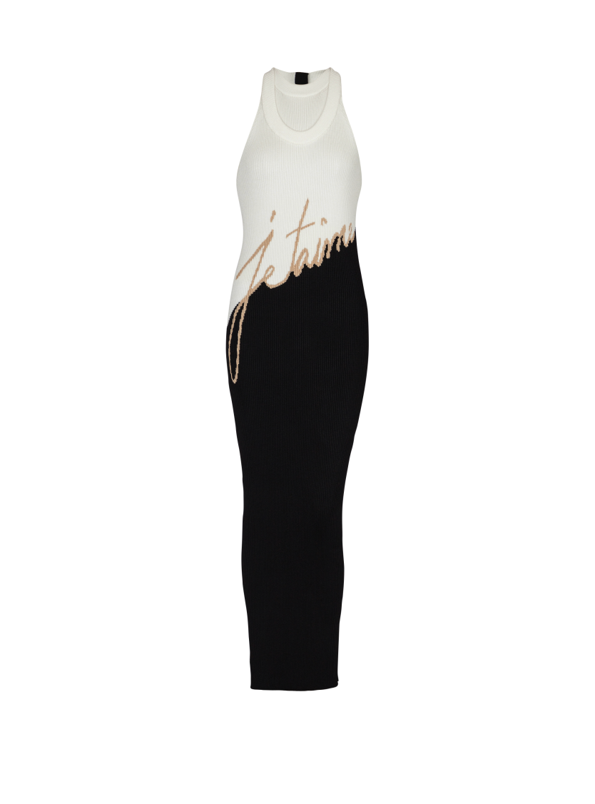 Long "Love Letter" jacquard knit dress