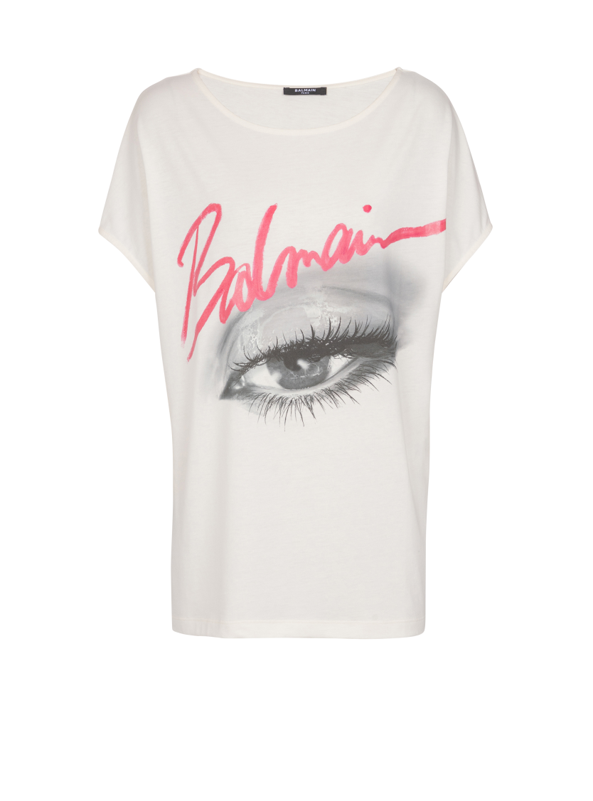 Boatneck Balmain Eye Print Top
