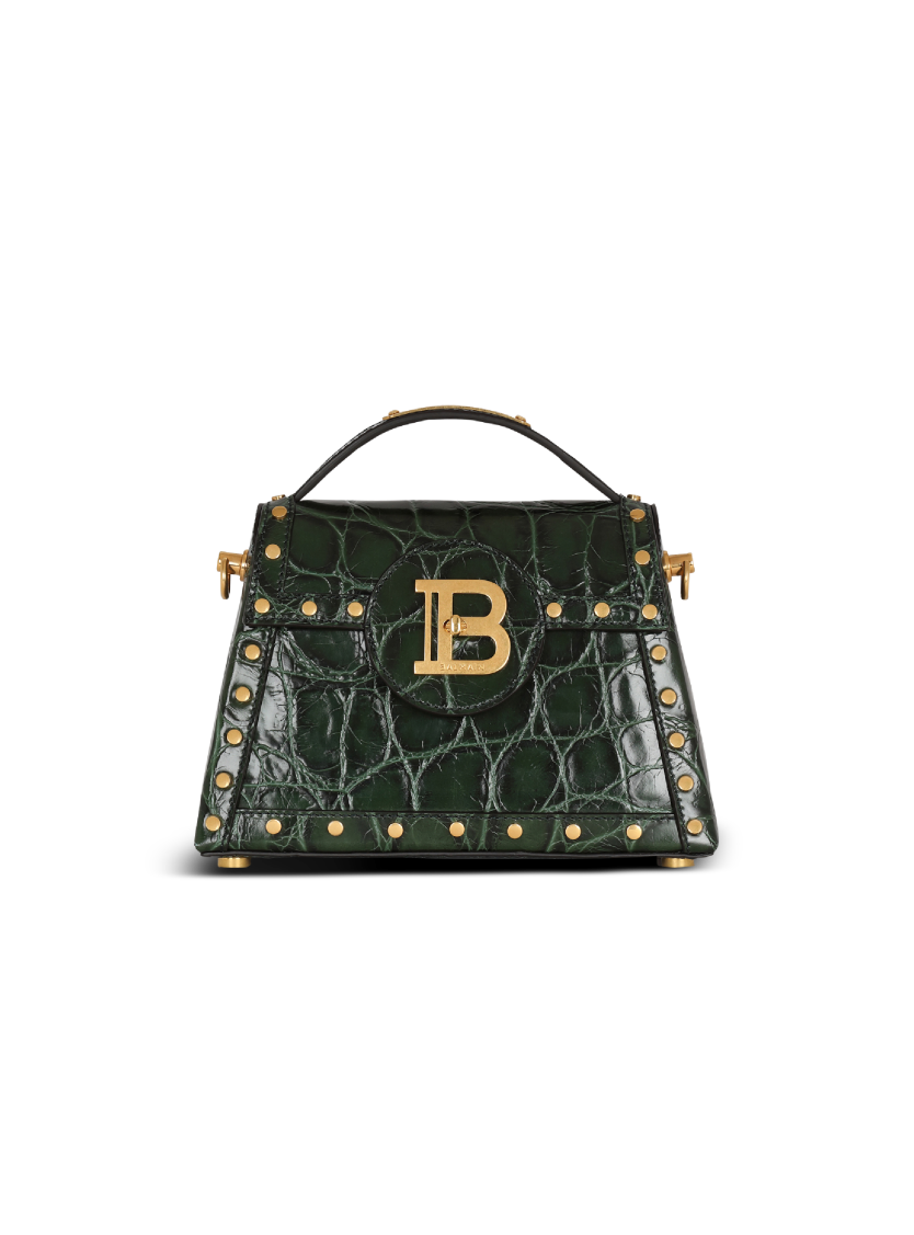 B-Buzz Dynasty bag in crocodile-print leather