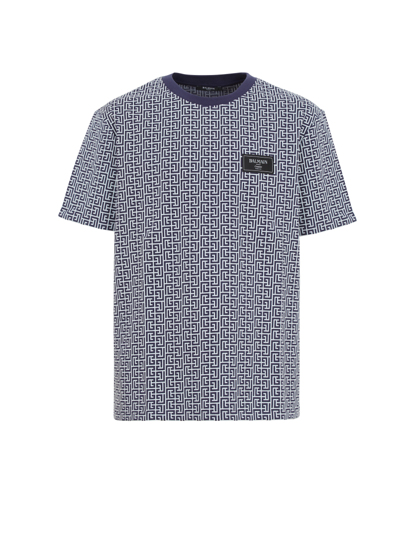 Monogrammed T-shirt with Balmain Couture label