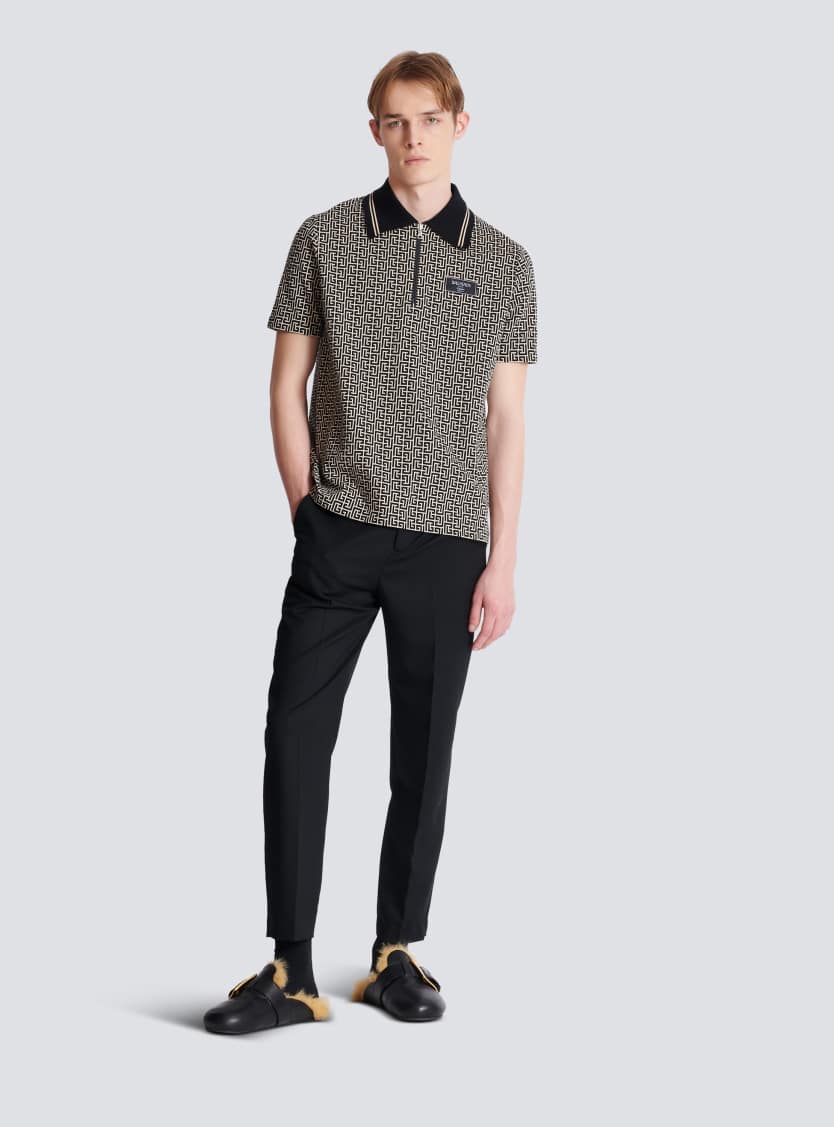 PB Labyrinth jacquard polo shirt