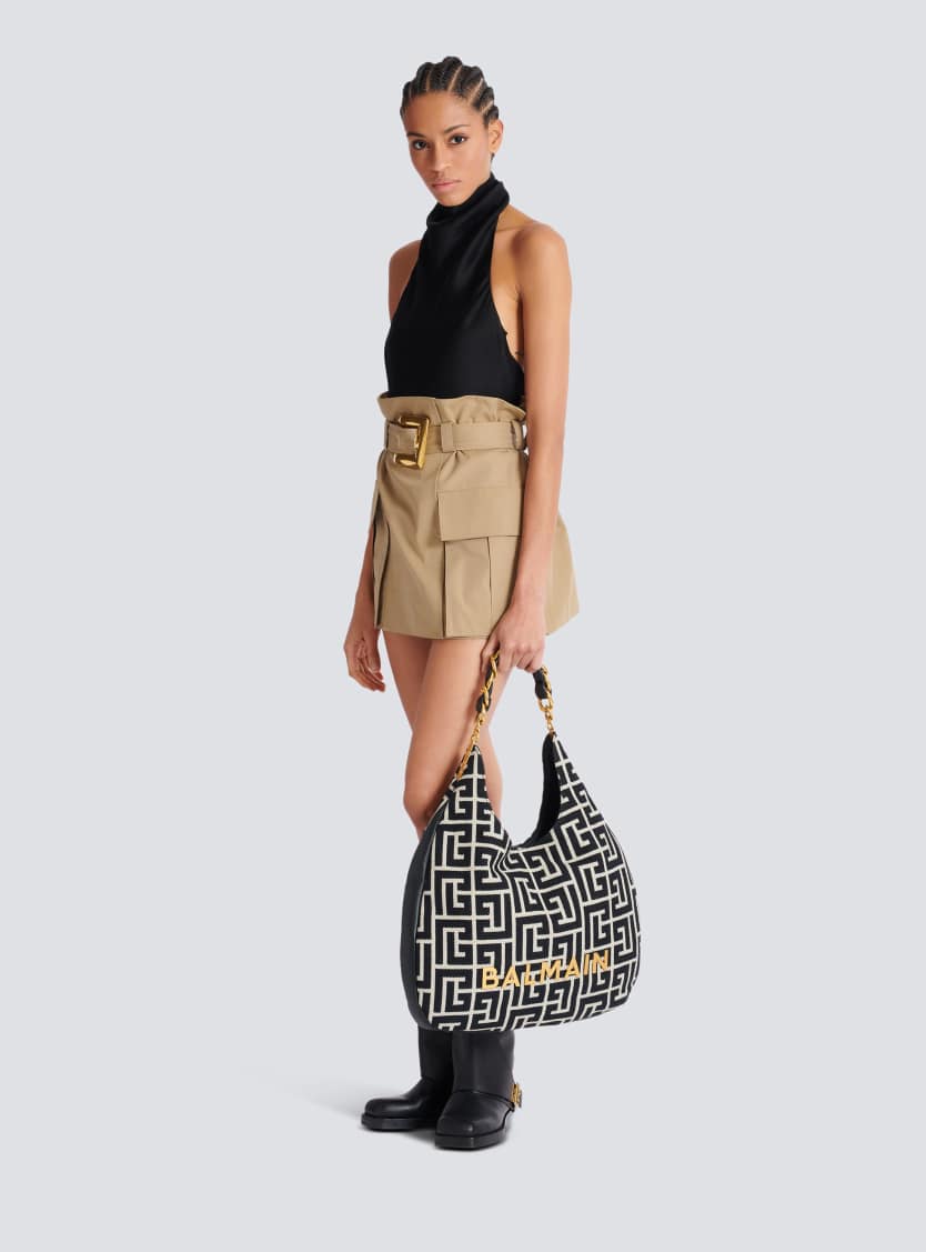 1945 Soft Hobo Large monogrammed jacquard tote bag