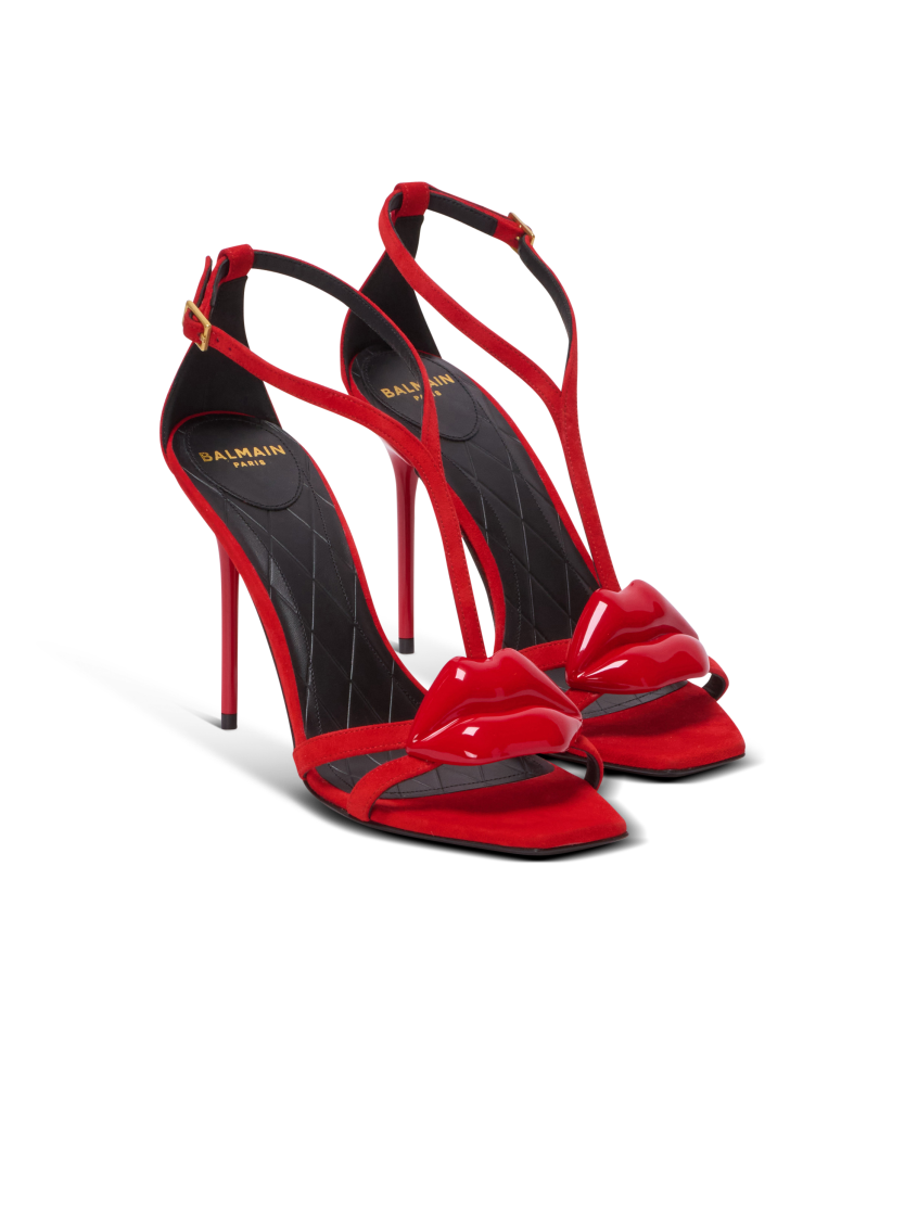 Suede Lips sandals
