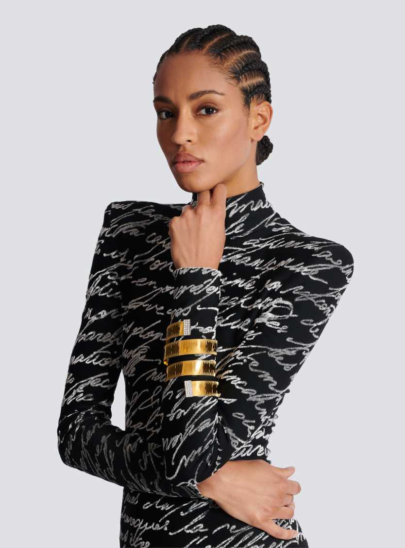 Brass tape measure cuff