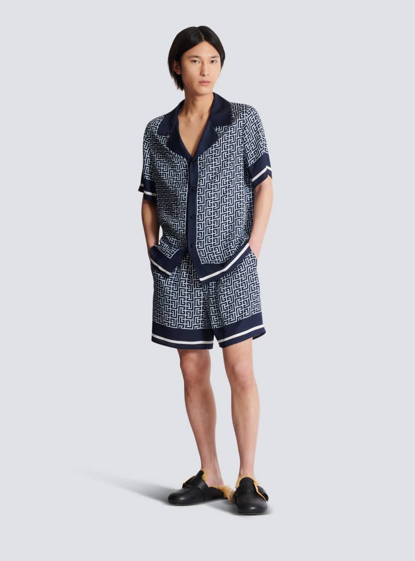 Monogrammed pyjama shirt