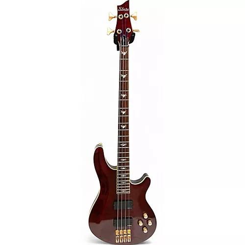 Used Schecter Guitar Research DIAMOND SERIES C-4 Maroon Electric Bass Guitar Maroon