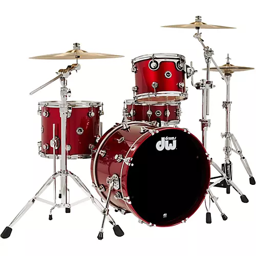 DW DWe Wireless Acoustic-Electronic Convertible 4-Piece Drum Set Bundle With 20
