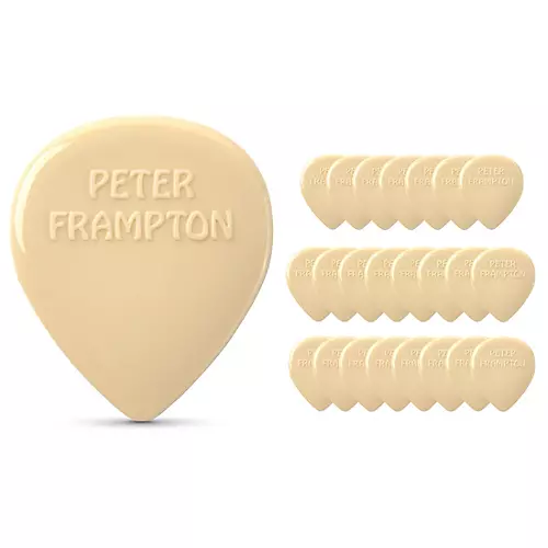 Dunlop Peter Frampton Vintage Jazz Teardrop White Picks 2.08 mm 24 Pack