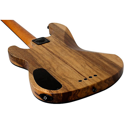 Schecter Guitar Research Model T Exotic Ziricote 4 Electric Bass Natural Satin