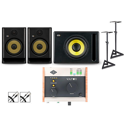 Universal Audio Volt 176 with KRK ROKIT G5 Studio Monitor Pair & S10 Subwoofer (Stands & Cables Included) ROKIT 8