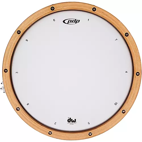 PDP by DW Limited-Edition Dark Stain Maple and Walnut Snare With Walnut Hoops and Chrome Hardware 14 x 7.5 in.