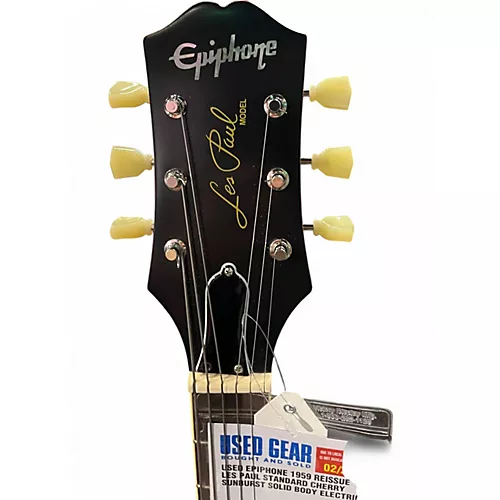 Used Epiphone 1959 Reissue Les Paul Standard Cherry Sunburst Solid Body Electric Guitar Cherry Sunburst