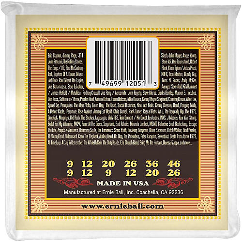 Ernie Ball 2051 Earthwood 80/20 Bronze Silk and Steel 12-String Soft Acoustic Guitar Strings