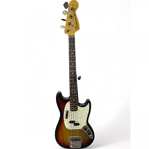 Vintage 1974 Fender Mustang Bass 3 Color Sunburst Electric Bass Guitar 3 Color Sunburst