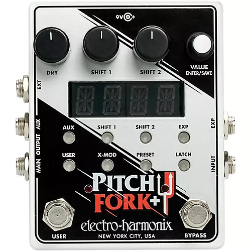 Electro-Harmonix Pitch Fork+ Polyphonic Pitch Shifter Effects Pedal White
