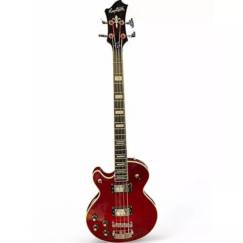 Used Hagstrom Viking Left Handed 2 Tone Sunburst Electric Bass Guitar 2 Tone Sunburst