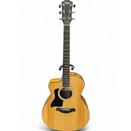 Used Taylor 214CE PLUS LEFT HANDED Natural Acoustic Electric Guitar Natural