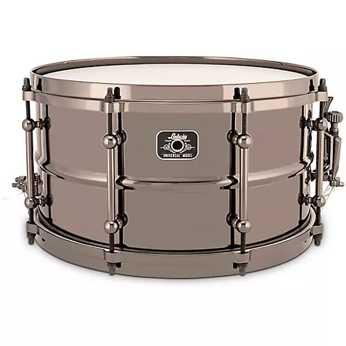 Ludwig Universal Series Black Brass Snare Drum with Black Nickel Die-Cast Hoops 14 x 6.5 in.