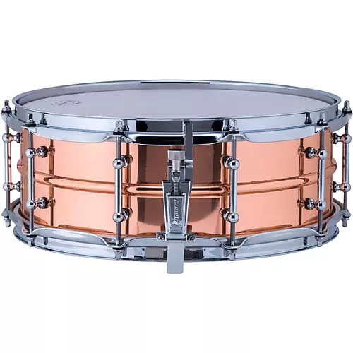 Ludwig Copper Phonic Smooth Snare Drum 14 x 6.5 in. Raw Smooth Finish with Imperial Lugs