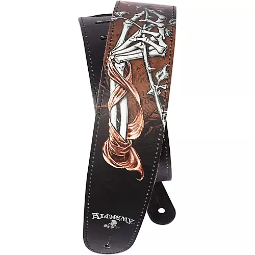 D'Addario Alchemy Leather Guitar Strap, Cryptorosa Multi-Colored 2.5 in.