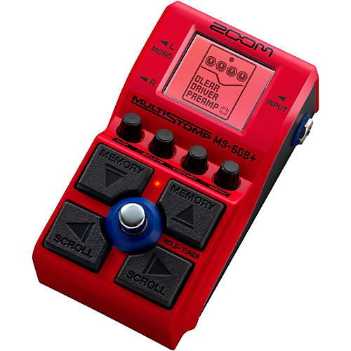 Zoom MS-60B+ MultiStomp Bass Effects Pedal Red