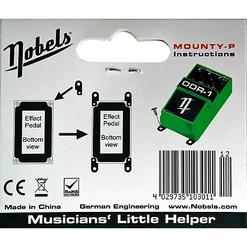 Nobels MOUNTY-P Set of 4 Mounting Plates & Screws For Effect Pedals