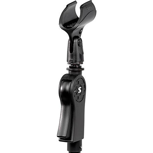 Shure Deluxe Tripod Mic Stand with Pistol Grip One-Handed Clutch Black