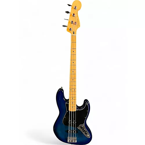 Used Fender player ii Jazz Bass plus top denim blue burst Electric Bass Guitar denim blue burst