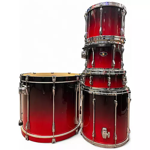 Used TAMA 5 piece Superstar Red To Black Fade Drum Kit Red to Black Fade