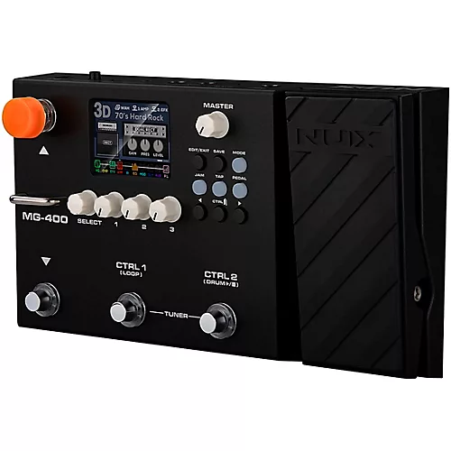 NUX MG-400 Dual DSP Modeling Guitar and Bass Effect Processor Pedal Black