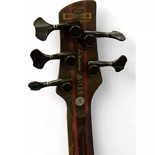 Used Ibanez SR1425B Carribean green low gloss Electric Bass Guitar Carribean green low gloss