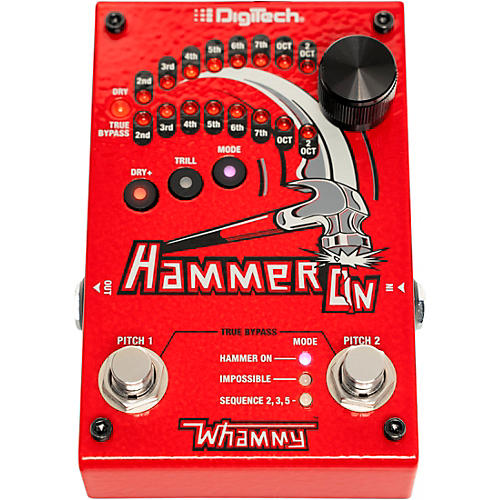 DigiTech HammerOn Pitch Octave Effects Pedal Red