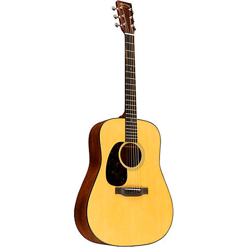 Martin D-18 Standard Dreadnought Left-Handed Acoustic Guitar Natural