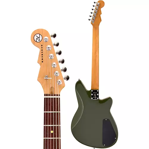 Reverend Descent RA Left-Handed Bariton Electric Guitar Army Green
