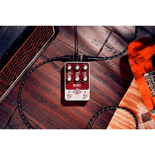 Universal Audio UAFX Ruby '63 Top Boost Amplifier Effects Pedal Dark Maroon