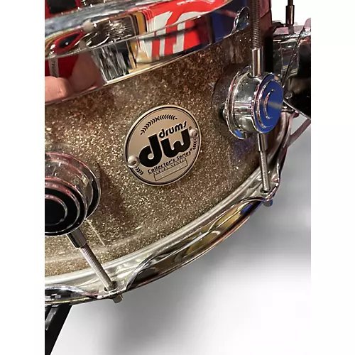 Used DW 14X6.5 Collector's Series FinishPly Top Edge Snare BROKEN GLASS Drum BROKEN GLASS 213