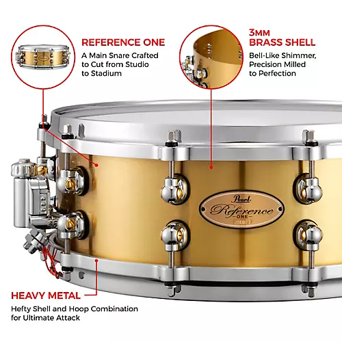 Pearl Reference One 3mm Brass Snare Drum 14 x 6.5 in.