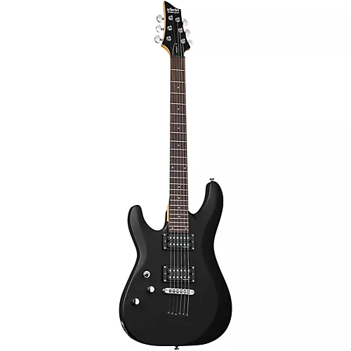 Schecter Guitar Research C-6 Deluxe Left-Handed Electric Guitar Satin Black