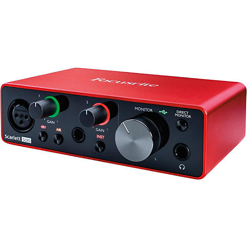 Focusrite Scarlett Solo USB Audio Interface Gen 3 With TASCAM TH-200X Studio Headphones Bundle