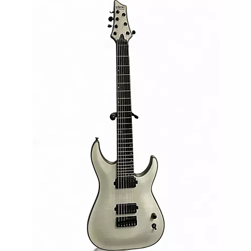 Used Schecter Guitar Research Keith Merrow KM7 MKI Trans White Solid Body Electric Guitar Trans White