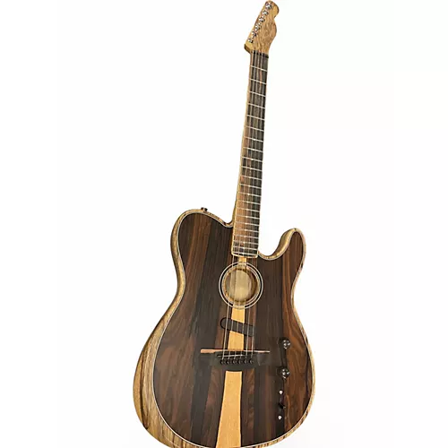 Used Fender American Acoustasonic Telecaster Ziricote Natural Acoustic Electric Guitar Natural