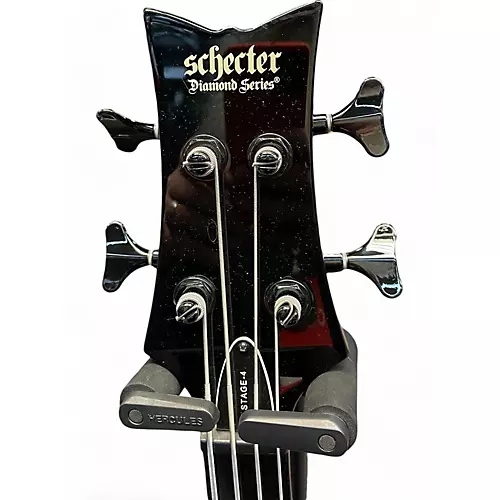 Used Schecter Guitar Research Stiletto Studio 4 String Trans Black Electric Bass Guitar Trans Black