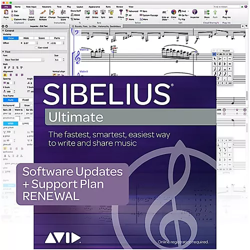 Avid Sibelius Ultimate RENEWAL with 3-Years of Updates + Support for Perpetual License (Download)