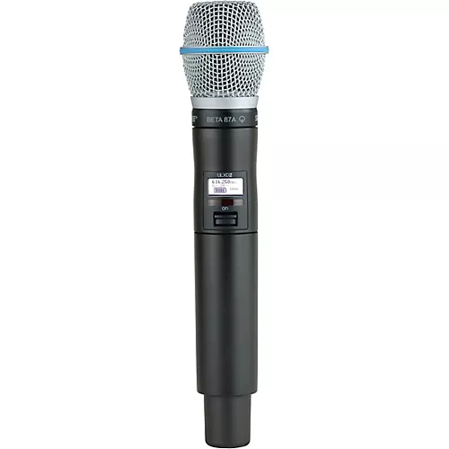 Shure ULXD2/B87A Wireless Handheld Microphone Transmitter With Interchangeable BETA 87A Microphone Cartridge Band H50