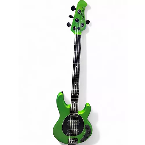 Used Ernie Ball Music Man Stingray HH 4 String Kiwi Green Electric Bass Guitar Kiwi Green