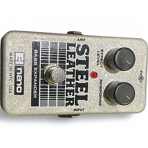 Used Electro-Harmonix Steel Leather Nano Bass Expander Bass Effect Pedal