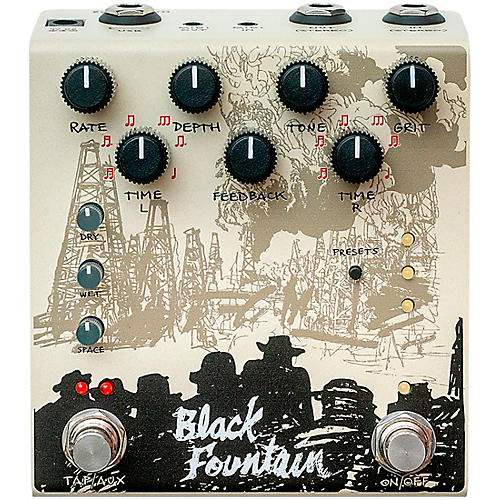 Old Blood Noise Endeavors Black Fountain Stereo Delay Effects Pedal Cream