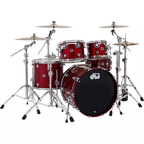 DW DWe Wireless Acoustic-Electronic Convertible 5-Piece Drum Set Bundle With 22