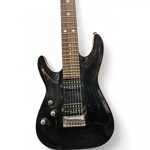 Used Schecter Guitar Research DIAMOND SERIES C-7 LEFT-HANDED Black Electric Guitar Black